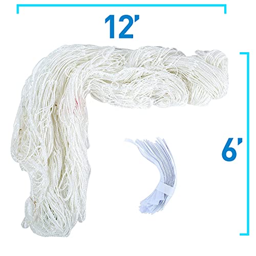 All-Weather Soccer Goal Replacement Net - 6' x 12' White