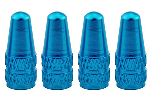 Presta Valve Caps for Bicycles - Set of 4, Sky Blue