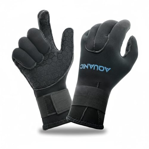 3mm Neoprene Diving Gloves with Adjustable Strap - Anti-Slip
