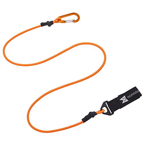 Kayak Paddle Leash - Lightweight Coiled for Fishing & Boating - Orange, 1 Pack
