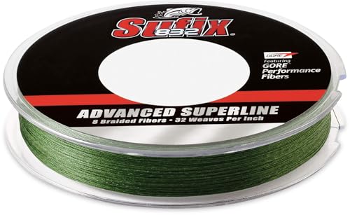 Sufix 832 Braid Fishing Line 150 yd, 15 lb Low Vis Green