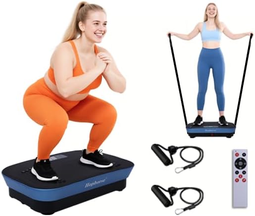 Skiennix Vibrating Plate Machine - 180 Speeds for Lymphatic Drainage & Weight Loss | 460LB Capacity, Bluetooth Fitness Platform