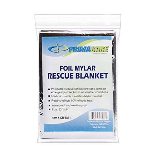 Emergency Foil Mylar Thermal Blanket - 84" x 52"