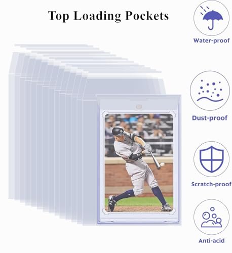 Resealable Trading Card Team Bags for Magnetic Holders - 100 Pack