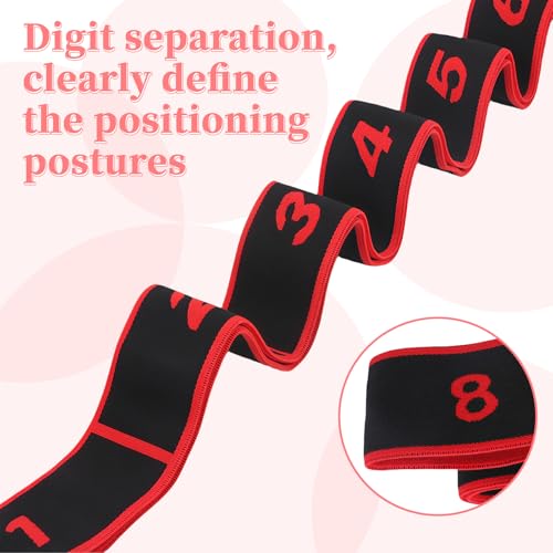 Elastic Tension Band - 8 Segment Pilates Stretching Rope - Red