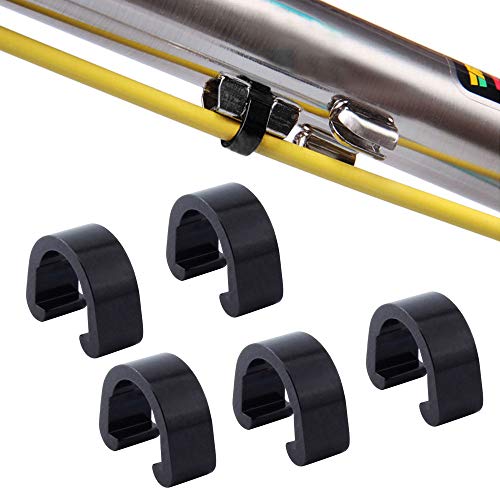 20-Piece Aluminum Alloy Bike Cable C-Clips for Clean Lines