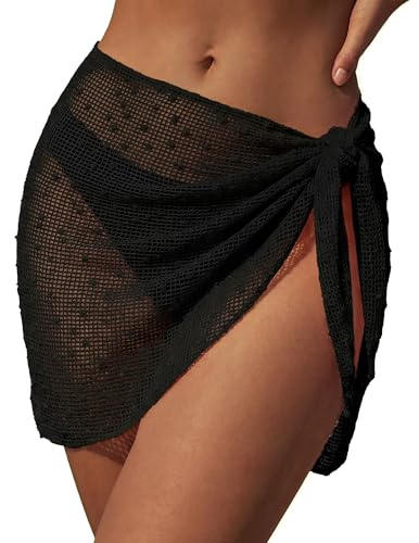 Ekouaer Sarong Wraps for Women Beach Cover Up Short Crochet Coverup