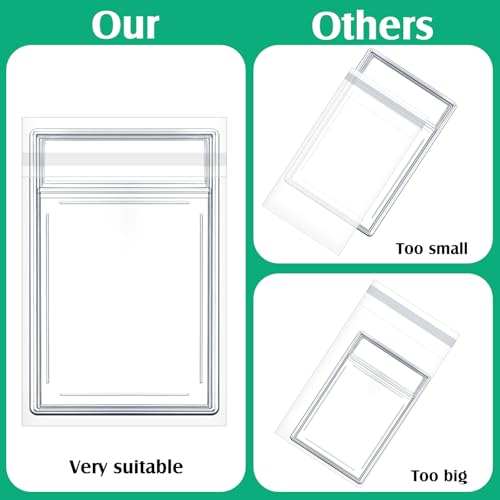 Resealable Graded Card Sleeves for Trading Card Slabs - 100 Pack