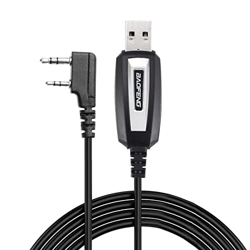 USB Programming Cable with CH340 Chip for Baofeng Radios - Black