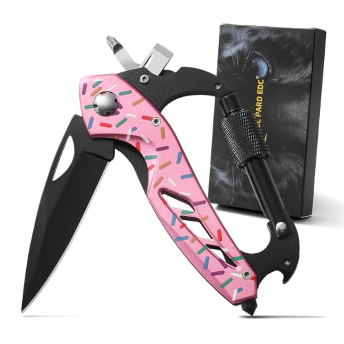 COOL PARD EDC Donut Multitool Carabiner - 6-in-1 Survival Gear for Camping & Hiking