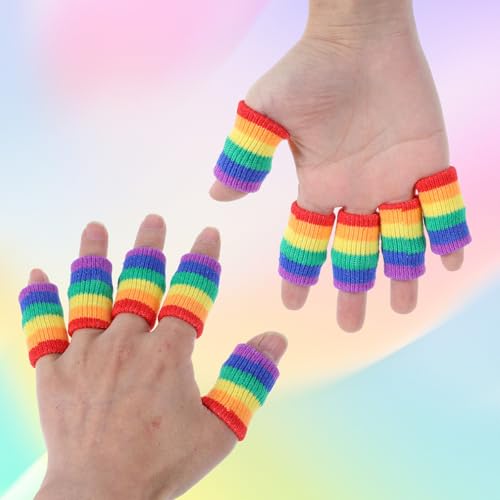 Compression Finger Sleeves - 10 PCS Breathable Finger Protectors for Arthritis, Knitting, Sports
