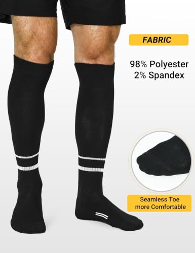Soccer Referee Socks - Cushioned Support, Large Size, 2 Pairs
