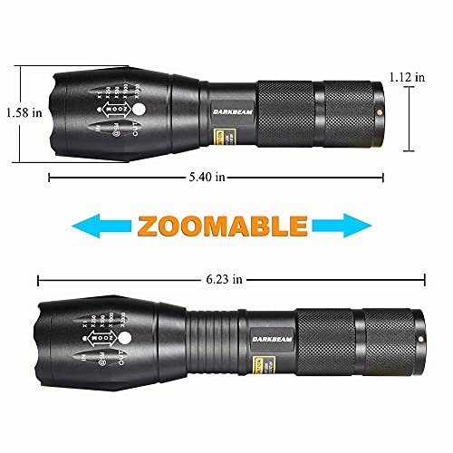 DARKBEAM UV 365nm and 395nm Light Wood's lamp Blacklight Ultraviolet Flashlight LED Portable Mini Handheld Torch, Detector for Dog Urine Pet Stains Anti-counterfeiting Identification, Resin Curing