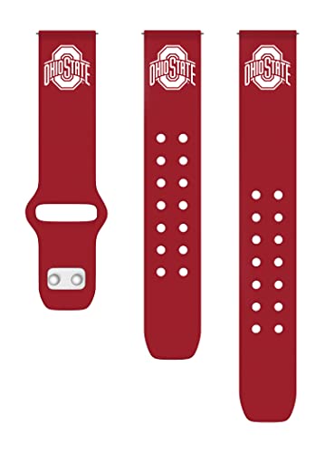 Ohio State Buckeyes Silicone Sport Band 20mm - Crimson