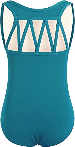 DANSHOW Toddler Girl Ballet Leotard 11-12 Years Turquoise Dancewear