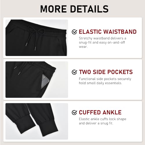 Ipletix Full Length Navy Joggers for Women with Pockets, Medium Size