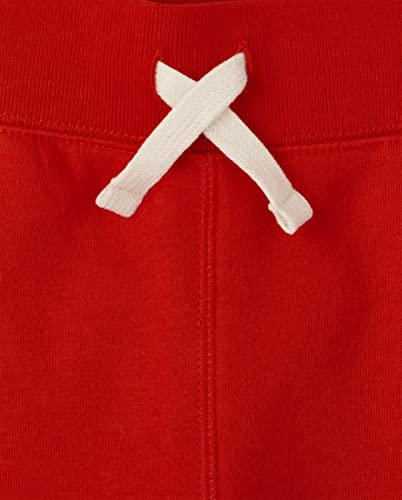 The Children's Place Boys Active Fleece Jogger Sweatpants - Medium Red