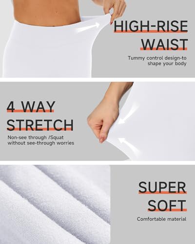 High Waisted Biker Shorts for Women - 3" Soft Black Spandex