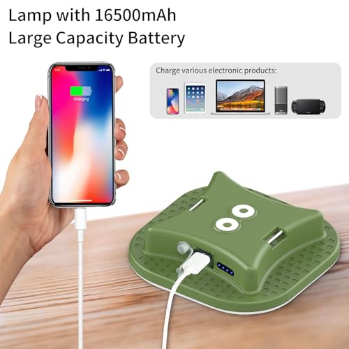 Camping Lantern Rechargeable,LED Smart Light Bluetooth Control by Tuya APP,Music Sync RGB LED Camping Lights,16500mAh Outdoor Light with Magnet Base,16 Million DIY Colors Tent Lights ly01