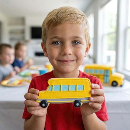 School Bus Cookie Cutter - 4.5 Inch, Made in USA