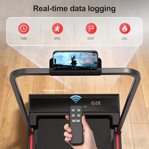 Foldable Under-Desk Treadmill with LED Display - Compact Walking Pad