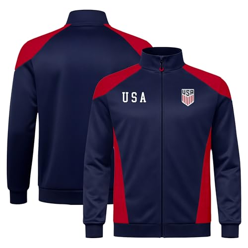 U.S. Soccer Full Zip Training Jacket - Adult Medium, Navy