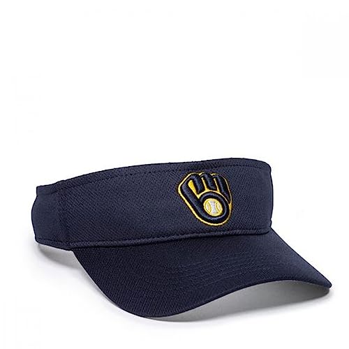 Milwaukee Brewers Baseball Visor Cap - Adjustable & Mesh