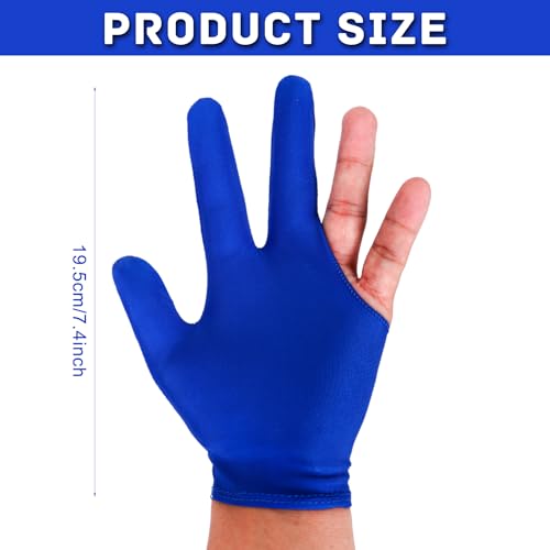 3-Finger Billiards Glove - Breathable Elastic Pool Cue Glove - One Size