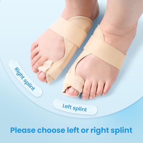 Beige Left Big Toe Splint Support Brace for Fracture & Injury Recovery