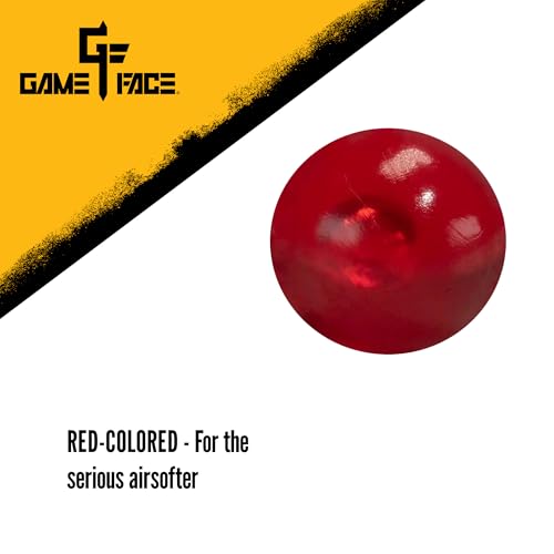 6mm Red Airsoft BBs - 5000 Count Screw-Top Jar - 4.06 x 5.00 x 4.06"