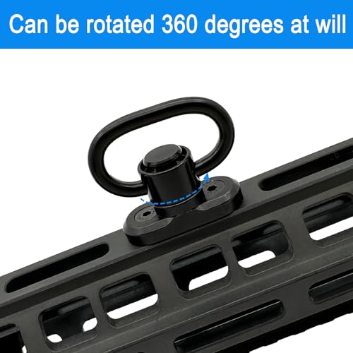 2 Pack QD Sling Swivel Mounts for Mlok Rail - Heavy Duty Steel