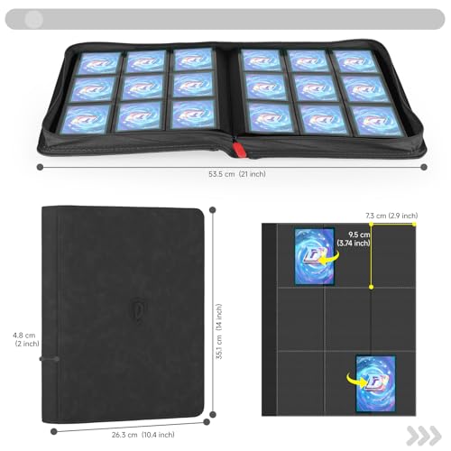 9 Pocket Card Binder for 360 Cards - Double-Sided Collection Folder