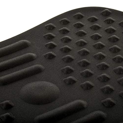 Seville Classics airLIFT Premium Anti Fatigue Wooden Balance Wobble Board Mat w/Massage Points, for Office Standing Desk, Home, Exercise, Therapy, Sports Training, Black, 20"W x 14"D