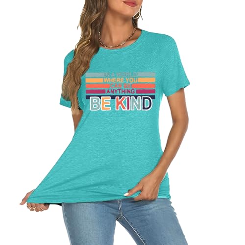 Bee Kind Shirt Womens Graphic Tshirt - Funny Inspirational Teacher Shirt - Mint Green Small