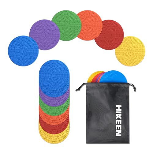 4-Inch Poly Spot Markers Kit - 24 Pcs Anti-Slip Training Dots