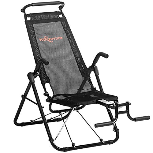 Core & Ab Lounge Workout Chair for Full Body Fitness - Black