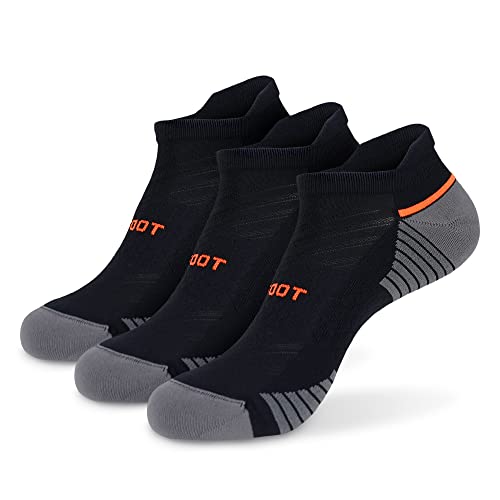 Athletic Cushion Ankle Socks for Men & Women - Black Assort (3 Pairs)