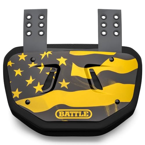Battle Premium USA Football Back Plate - Youth & Adults with American Flag 2.0