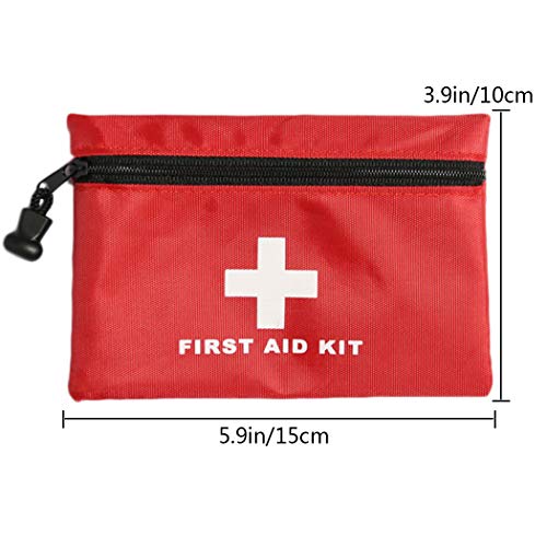 Empty Mini First Aid Kit Pouch - 5.9 x 3.9 Inch Waterproof Bag