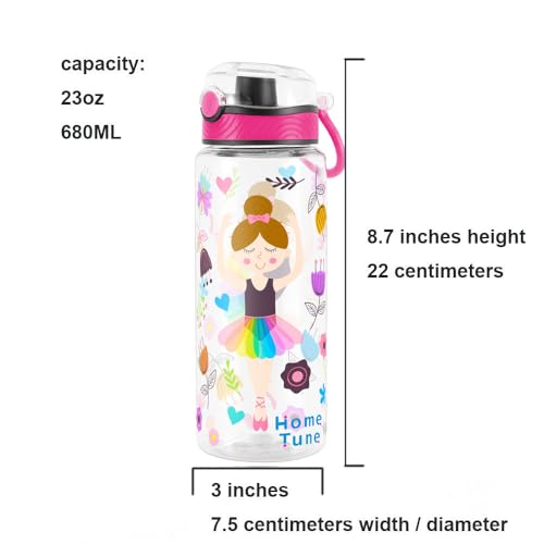 Home Tune 23oz Dancing Water Bottle for Kids, Girls & Boys, School & Outdoor