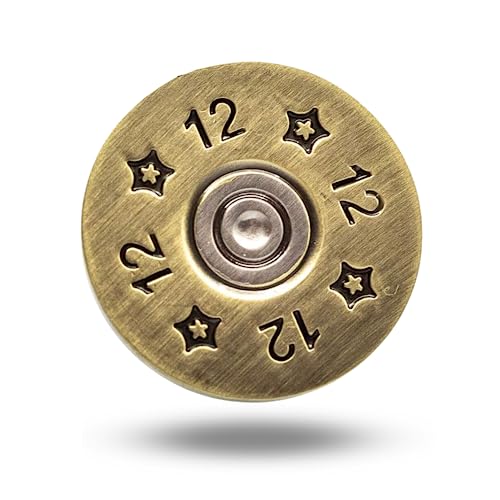 Full Metal Markers 12 Gauge Magnetic Golf Ball Marker with Hat Clip - Includes 1 Marker & Hat Clip