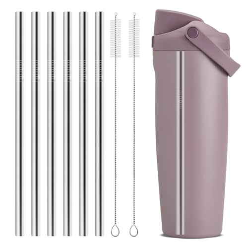 Reusable Metal Straws for Owala FreeSip Sway 40oz Water Bottle - 6 Pack