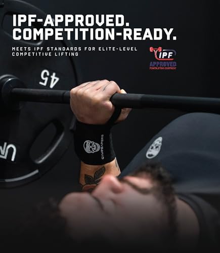Weightlifting Wrist Wraps - IPF Approved, Heavy Duty Support for Powerlifting