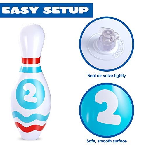 Giant Inflatable Bowling Set - Educational Bowling for Kids & Adults