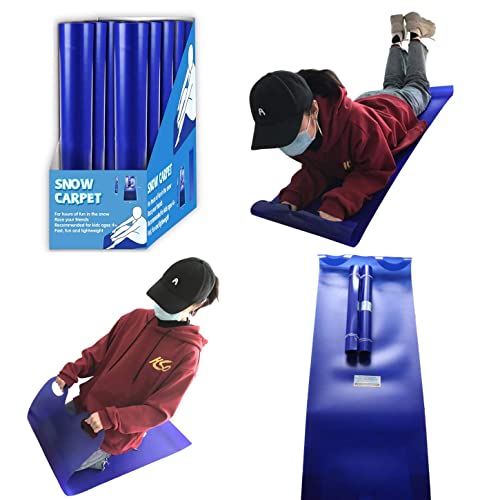 Winter Snow Sled for Kids and Adults - 54 Inch Roll Up Sled