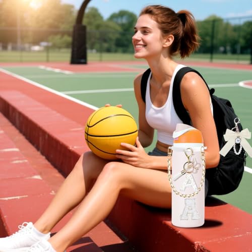 6Pcs Letter Accessories Set for Owala Water Bottles - R/White