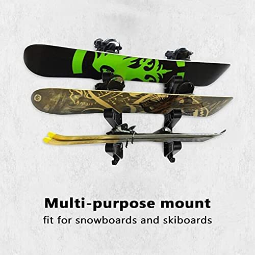 Hikeen Skateboard Rack Wall Mount Skateboard Storage Rack Skateboard Holder, Load Bearing Skateboard Rack, Vertical Space Saving Design