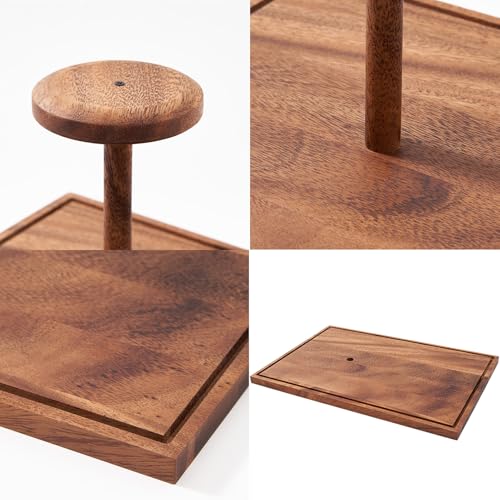 Acrylic Baseball Cap Display Case with Wooden Base - UV Protection