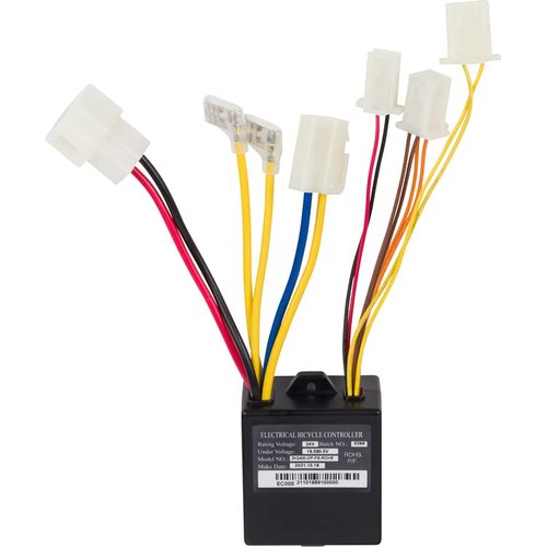 24V Controller for Razor E100 Scooter - Control Module with 7 Connectors (4 Pin Throttle) for Razor E100, E125 (V10+), E150, E175 (V18+) - ZK2400-DP-LD-ROHS, ZK2400-DP-FS-ROHS, Part #W13111612015