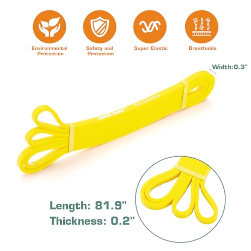 Resistance Bands for Workout and Physical Therapy - 10-25 lbs Yellow